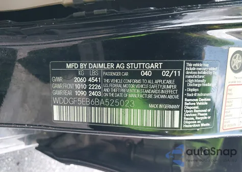 2011 Mercedes-Benz C 300 Luxury/Sport из США, поврежденный, VIN WDDGF5EB6BA525023